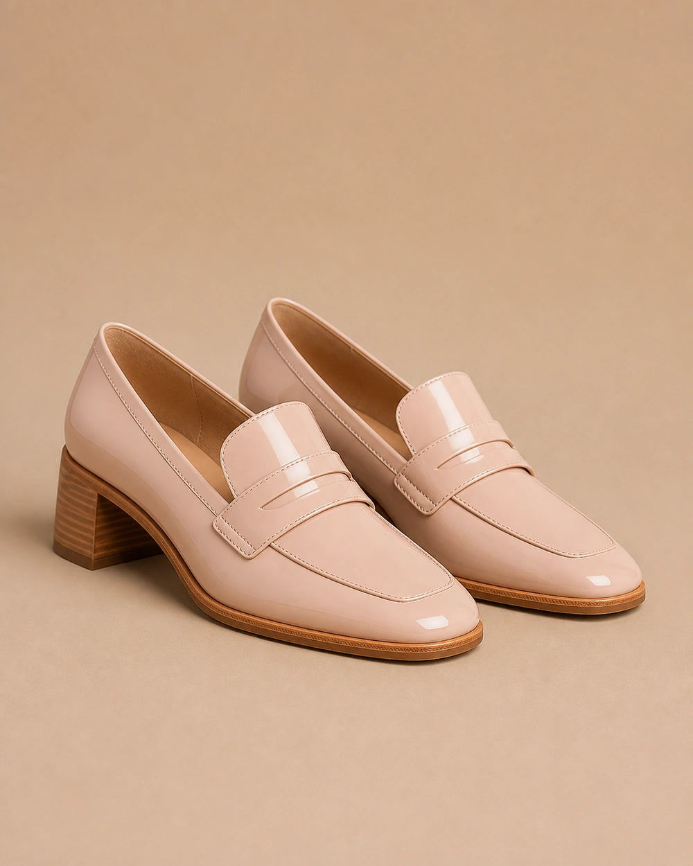 Women's Blush Patent Loafers with Low Heel — product image 8