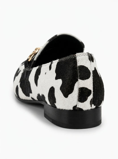 Women's Animal Print Loafers - back angle