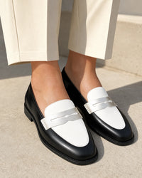 White, black and silver