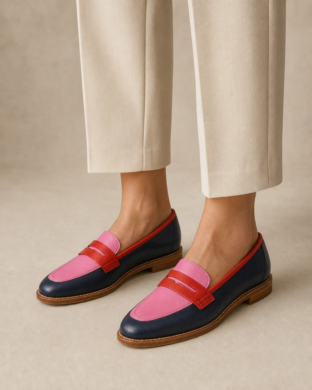 Women's Black and Pink Penny Loafers — product image 7