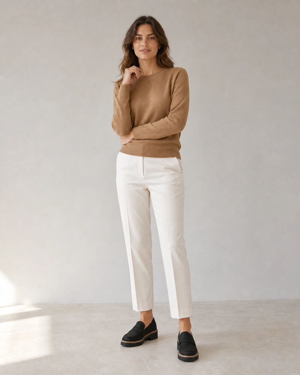 Women's Lug-Sole Penny Loafers — worn by a model