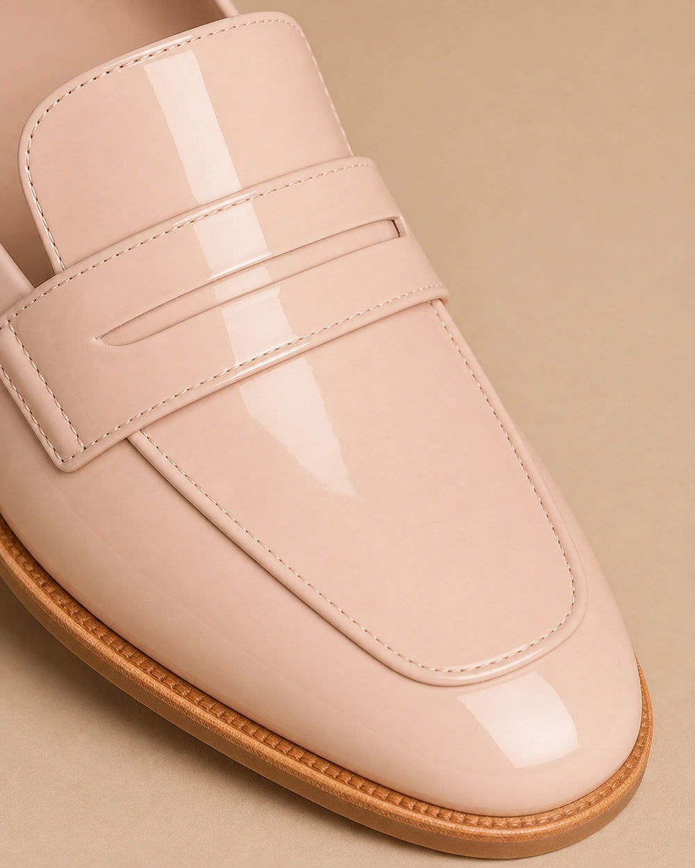 Women's Blush Patent Loafers with Low Heel — product image 5