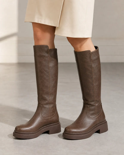 Momount Women Ella Knee-High Boots – Brown hero