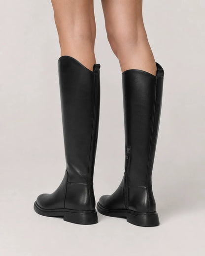 Momount Women Lyana Minimal Knee-High Boots – Black rear
